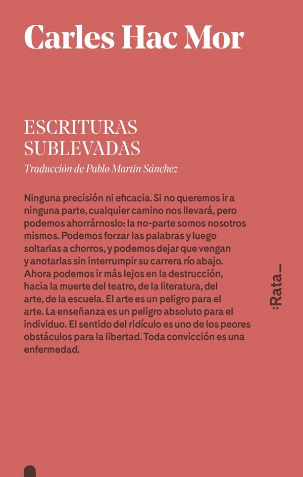 ESCRITURAS SUBLEVADAS | 9788416738014 | HERNÁNDEZ MOR, CARLES | Llibreria Ombra | Llibreria online de Rubí, Barcelona | Comprar llibres en català i castellà online