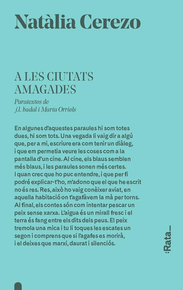 A LES CIUTATS AMAGADES | 9788416738403 | CEREZO, NATÀLIA | Llibreria Ombra | Llibreria online de Rubí, Barcelona | Comprar llibres en català i castellà online