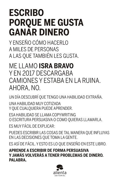 ESCRIBO PORQUE ME GUSTA GANAR DINERO | 9788413441290 | BRAVO, ISRAEL | Llibreria Ombra | Llibreria online de Rubí, Barcelona | Comprar llibres en català i castellà online