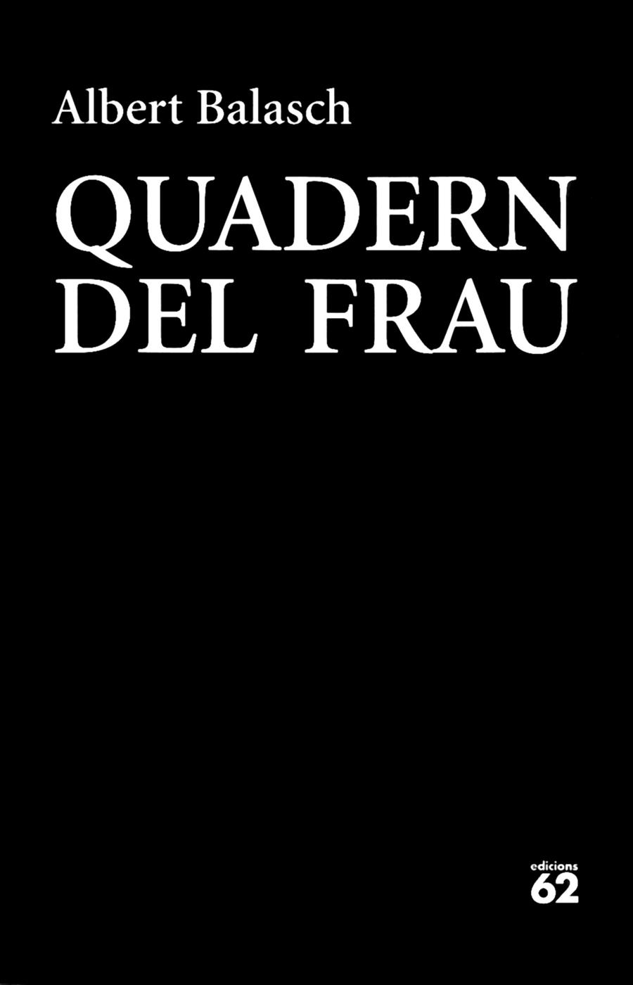 QUADERN DEL FRAU | 9788429774832 | ALBERT BALASCH MONTULL | Llibreria Ombra | Llibreria online de Rubí, Barcelona | Comprar llibres en català i castellà online