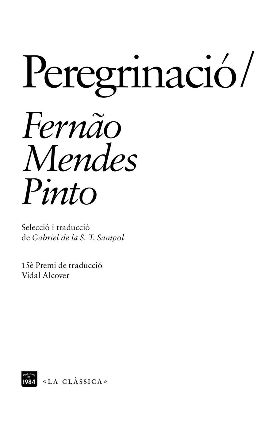 PEREGRINACIÓ | 9788416987221 | PINTO, FERNÃO MENDES | Llibreria Ombra | Llibreria online de Rubí, Barcelona | Comprar llibres en català i castellà online