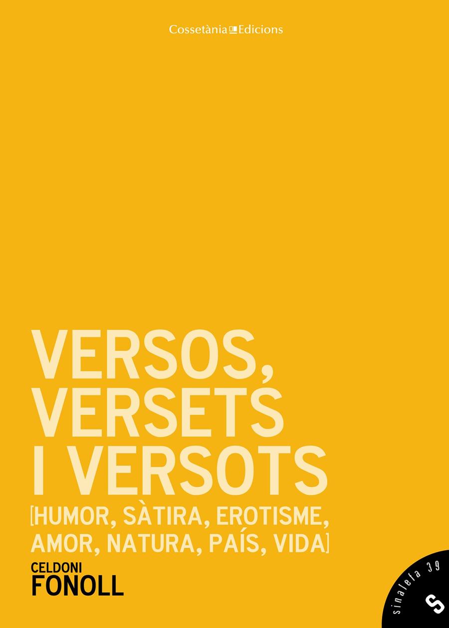 VERSOS, VERSETS I VERSOTS | 9788490342411 | FONOLL, CELDONI | Llibreria Ombra | Llibreria online de Rubí, Barcelona | Comprar llibres en català i castellà online