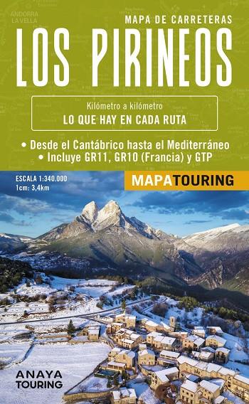 MAPA DE LOS PIRINEOS 1:340.000 -  (DESPLEGABLE) | 9788491587682 | ANAYA TOURING | Llibreria Ombra | Llibreria online de Rubí, Barcelona | Comprar llibres en català i castellà online