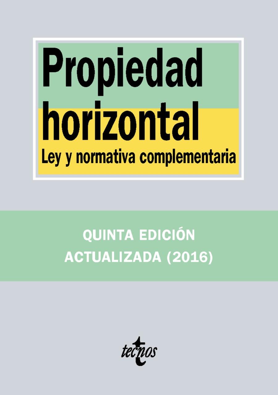 PROPIEDAD HORIZONTAL | 9788430970315 | EDITORIAL TECNOS | Llibreria Ombra | Llibreria online de Rubí, Barcelona | Comprar llibres en català i castellà online