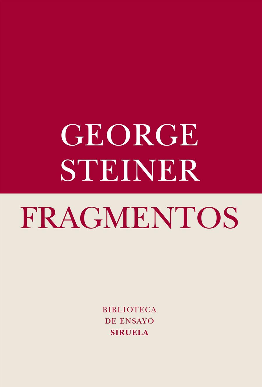 FRAGMENTOS | 9788416396689 | STEINER, GEORGE | Llibreria Ombra | Llibreria online de Rubí, Barcelona | Comprar llibres en català i castellà online