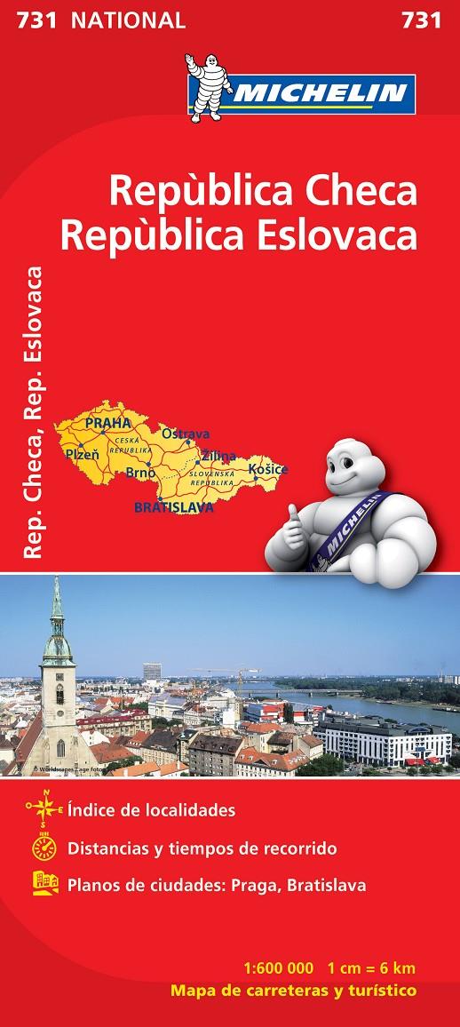 MAPA NATIONAL REPÚBLICA CHECA REPÚBLICA ESLOVACA | 9782067171831 | MICHELIN | Llibreria Ombra | Llibreria online de Rubí, Barcelona | Comprar llibres en català i castellà online