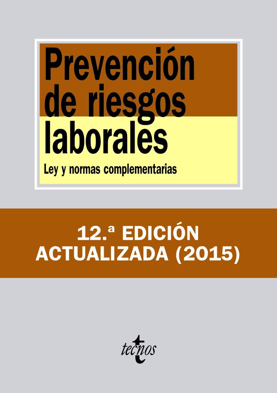 PREVENCIÓN DE RIESGOS LABORALES | 9788430955732 | EDITORIAL TECNOS | Llibreria Ombra | Llibreria online de Rubí, Barcelona | Comprar llibres en català i castellà online