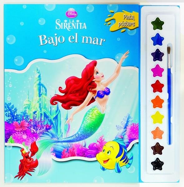 LA SIRENITA BAJO EL MAR PINTA PÓSTERS CON ACUARELAS | 9788499514222 | DISNEY | Llibreria Ombra | Llibreria online de Rubí, Barcelona | Comprar llibres en català i castellà online