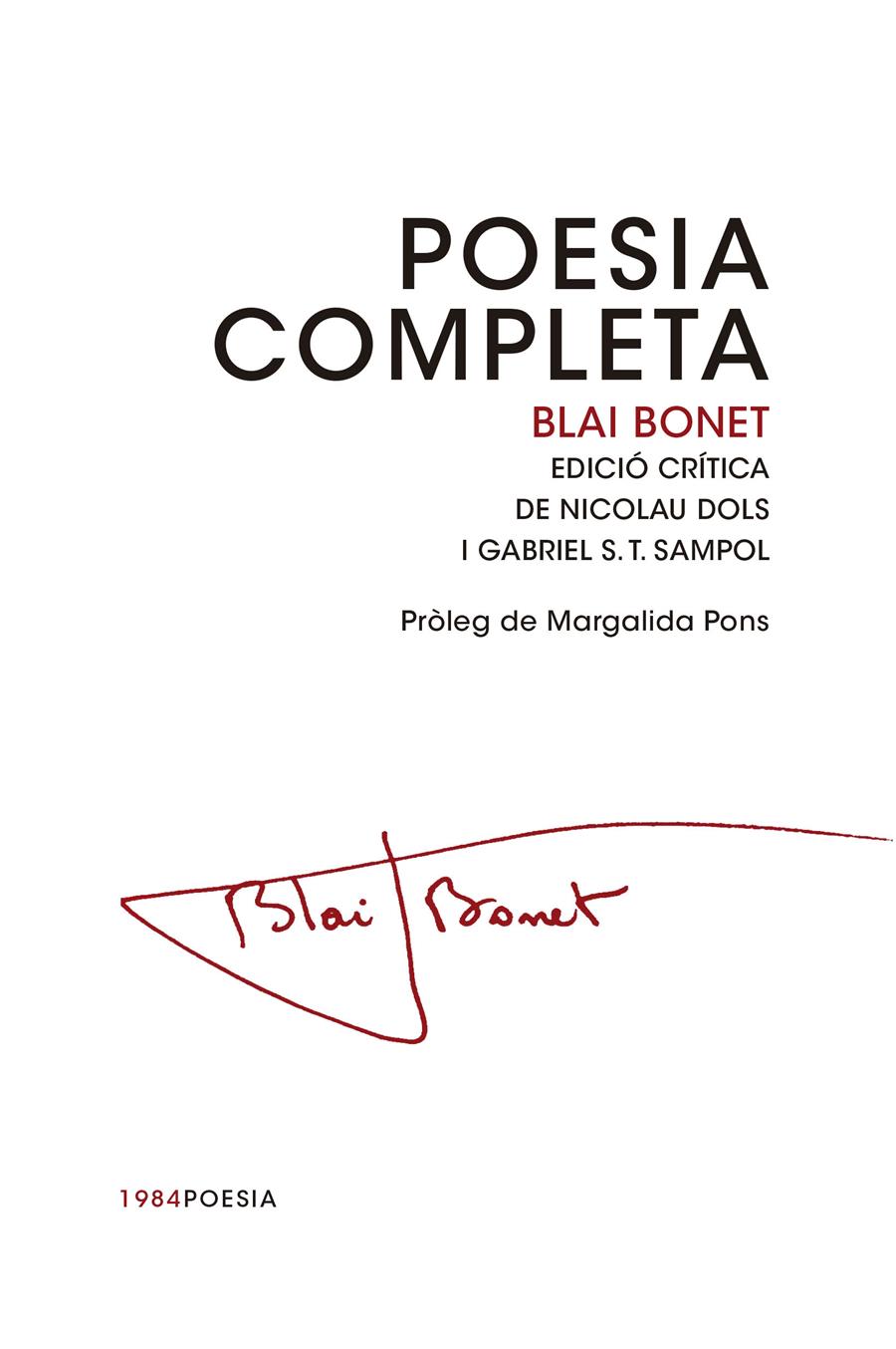 POESIA COMPLETA | 9788415835462 | BONET I RIGO, BLAI | Llibreria Ombra | Llibreria online de Rubí, Barcelona | Comprar llibres en català i castellà online