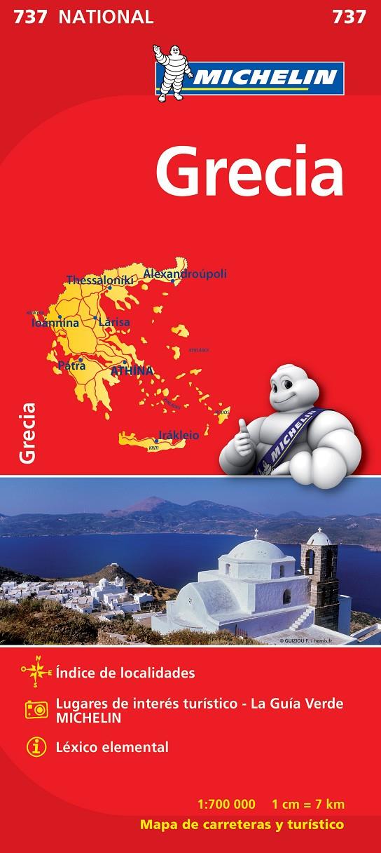 MAPA NATIONAL GRECIA | 9782067172043 | MICHELIN | Llibreria Ombra | Llibreria online de Rubí, Barcelona | Comprar llibres en català i castellà online