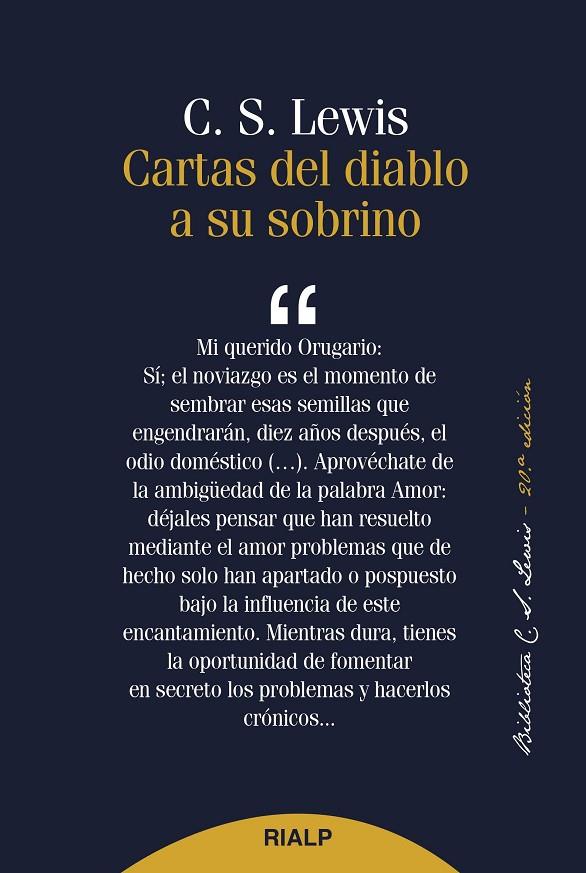 CARTAS DEL DIABLO A SU SOBRINO | 9788432147357 | LEWIS , CLIVE STAPLES | Llibreria Ombra | Llibreria online de Rubí, Barcelona | Comprar llibres en català i castellà online