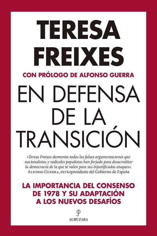 EN DEFENSA DE LA TRANSICIÓN | 9788410520745 | TERESA FREIXES | Llibreria Ombra | Llibreria online de Rubí, Barcelona | Comprar llibres en català i castellà online