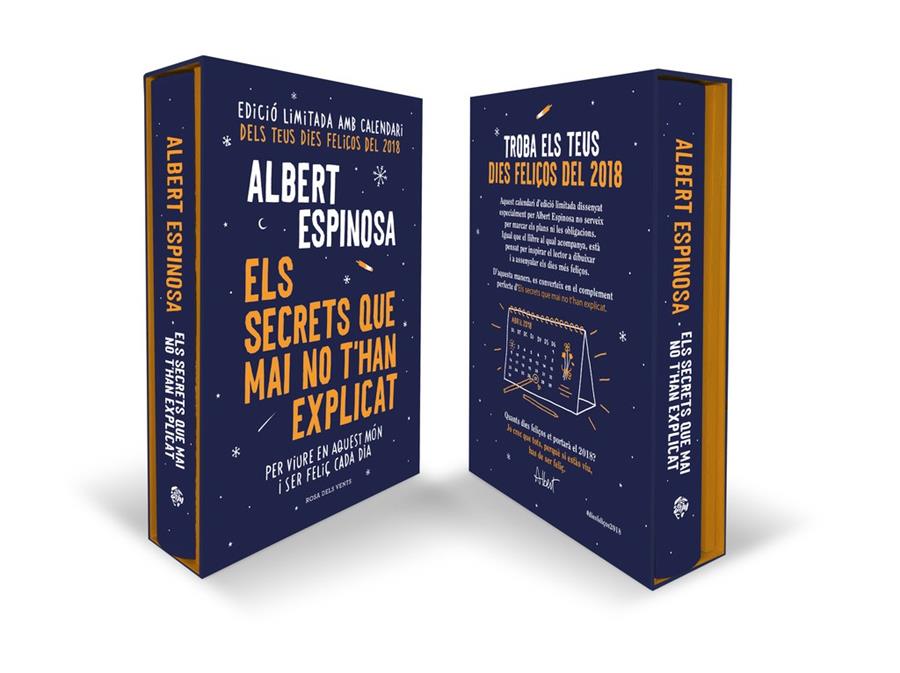 EDICIÓ ESPECIAL AMB CALENDARI 2018, ELS SECRETS QUE MAI NO T'HAN EXPLICAT | 9788416930197 | ALBERT ESPINOSA | Llibreria Ombra | Llibreria online de Rubí, Barcelona | Comprar llibres en català i castellà online