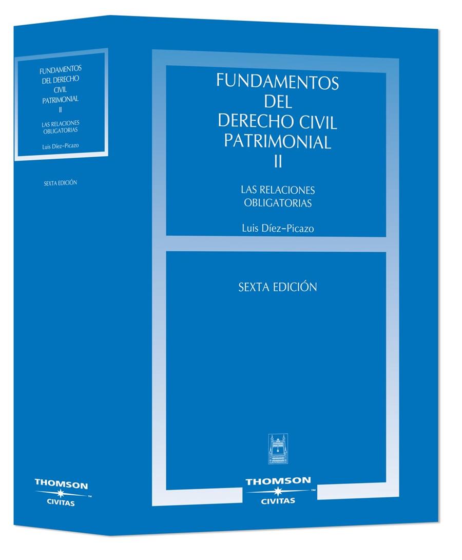 FUNDAMENTOS DEL DERECHO CIVIL PATRIMONIAL. VOLUMEN II - LAS RELACIONES OBLIGATOR | 9788447029440 | DÍEZ PICAZO Y PONCE DE LEÓN, LUIS | Llibreria Ombra | Llibreria online de Rubí, Barcelona | Comprar llibres en català i castellà online