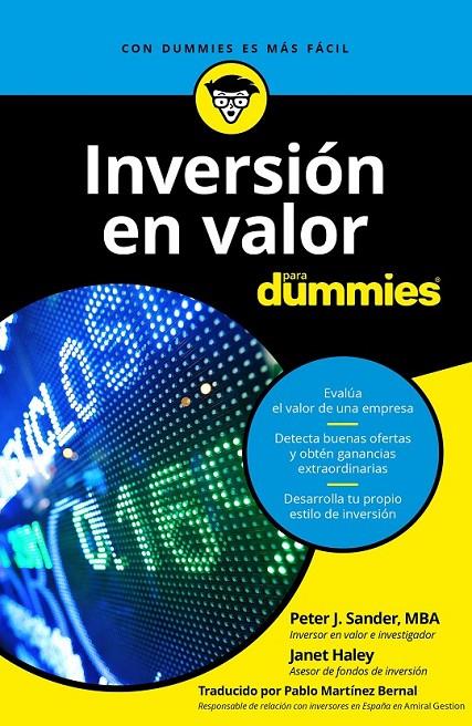 INVERSIÓN EN VALOR PARA DUMMIES | 9788432903922 | SANDER, PETER J./HALEY, JANET | Llibreria Ombra | Llibreria online de Rubí, Barcelona | Comprar llibres en català i castellà online