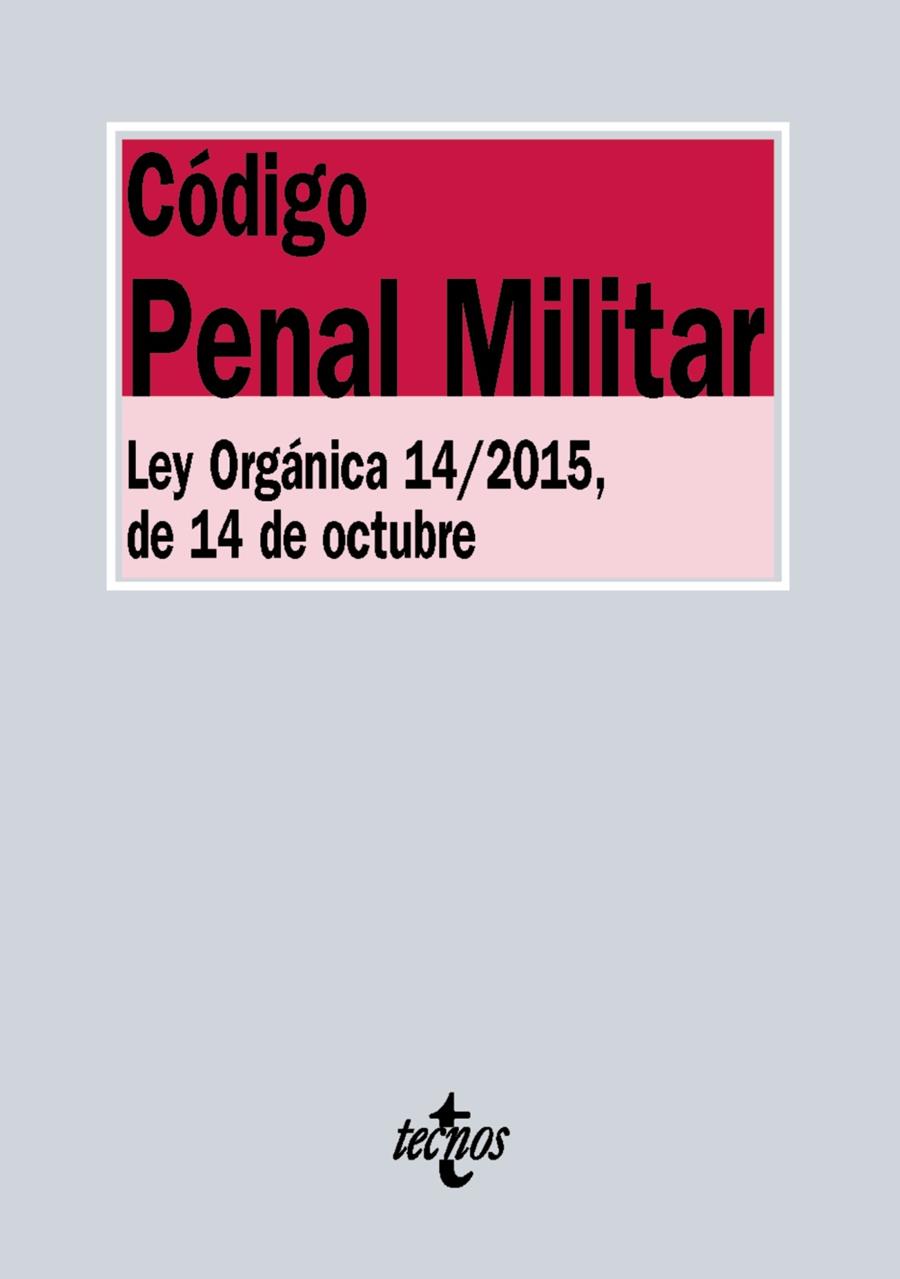 CÓDIGO PENAL MILITAR | 9788430969104 | EDITORIAL TECNOS | Llibreria Ombra | Llibreria online de Rubí, Barcelona | Comprar llibres en català i castellà online