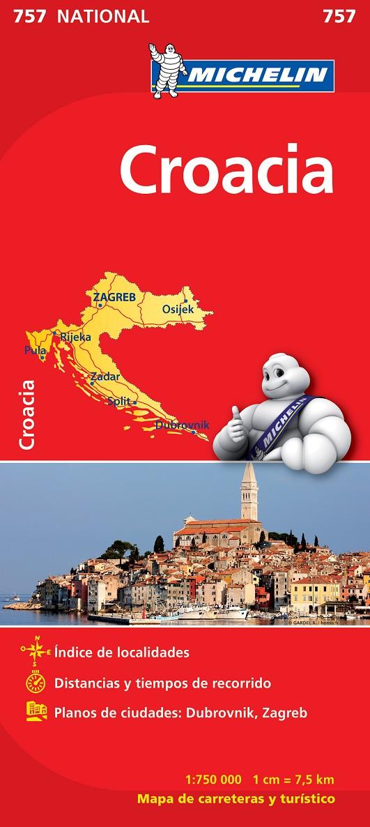 MAPA NATIONAL CROACIA | 9782067173095 | MICHELIN | Llibreria Ombra | Llibreria online de Rubí, Barcelona | Comprar llibres en català i castellà online