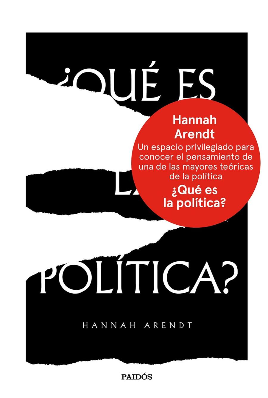 ¿QUÉ ES LA POLÍTICA? | 9788449334382 | ARENDT, HANNAH | Llibreria Ombra | Llibreria online de Rubí, Barcelona | Comprar llibres en català i castellà online