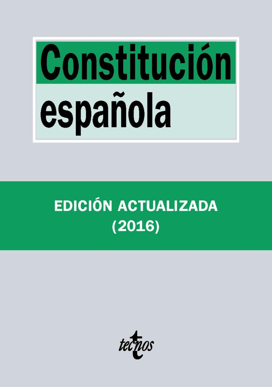 CONSTITUCIÓN ESPAÑOLA | 9788430969432 | EDITORIAL TECNOS | Llibreria Ombra | Llibreria online de Rubí, Barcelona | Comprar llibres en català i castellà online