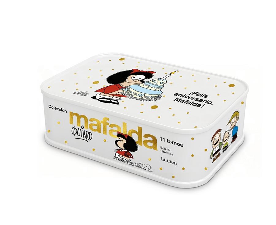 COLECCIÓN MAFALDA: 11 TOMOS EN UNA CAJA DE LATA (EDICIÓN ¡FELIZ ANIVERSARIO, MAF | 9788426420008 | QUINO | Llibreria Ombra | Llibreria online de Rubí, Barcelona | Comprar llibres en català i castellà online