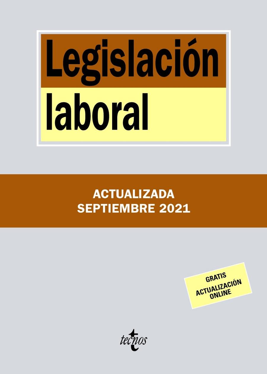 LEGISLACIÓN LABORAL | 9788430982851 | EDITORIAL TECNOS | Llibreria Ombra | Llibreria online de Rubí, Barcelona | Comprar llibres en català i castellà online