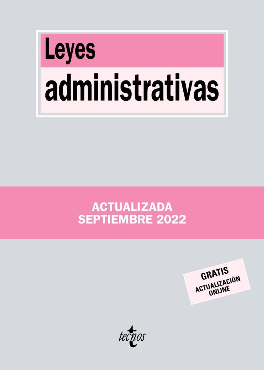 LEYES ADMINISTRATIVAS | 9788430985616 | EDITORIAL TECNOS | Llibreria Ombra | Llibreria online de Rubí, Barcelona | Comprar llibres en català i castellà online