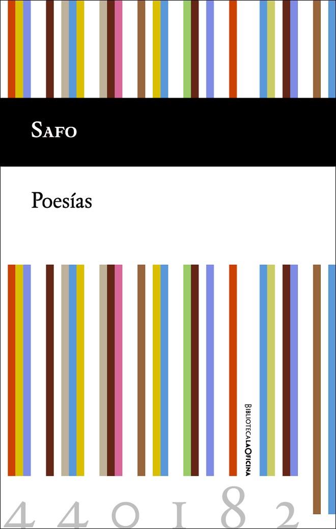 SAFO POESÍAS | 9788494440182 | DE MITILENE, SAFO | Llibreria Ombra | Llibreria online de Rubí, Barcelona | Comprar llibres en català i castellà online