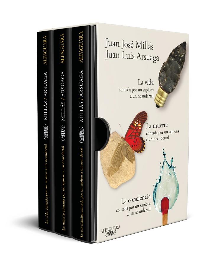 ESTUCHE LA VIDA, LA MUERTE Y LA CONCIENCIA CONTADAS POR UN SAPIENS A UN NEANDERT | 9788410299252 | MILLÁS, JUAN JOSÉ/ARSUAGA, JUAN LUIS | Llibreria Ombra | Llibreria online de Rubí, Barcelona | Comprar llibres en català i castellà online