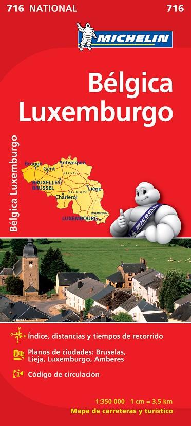 MAPA NATIONAL BÉLGICA LUXEMBURGO | 9782067170728 | MICHELIN | Llibreria Ombra | Llibreria online de Rubí, Barcelona | Comprar llibres en català i castellà online