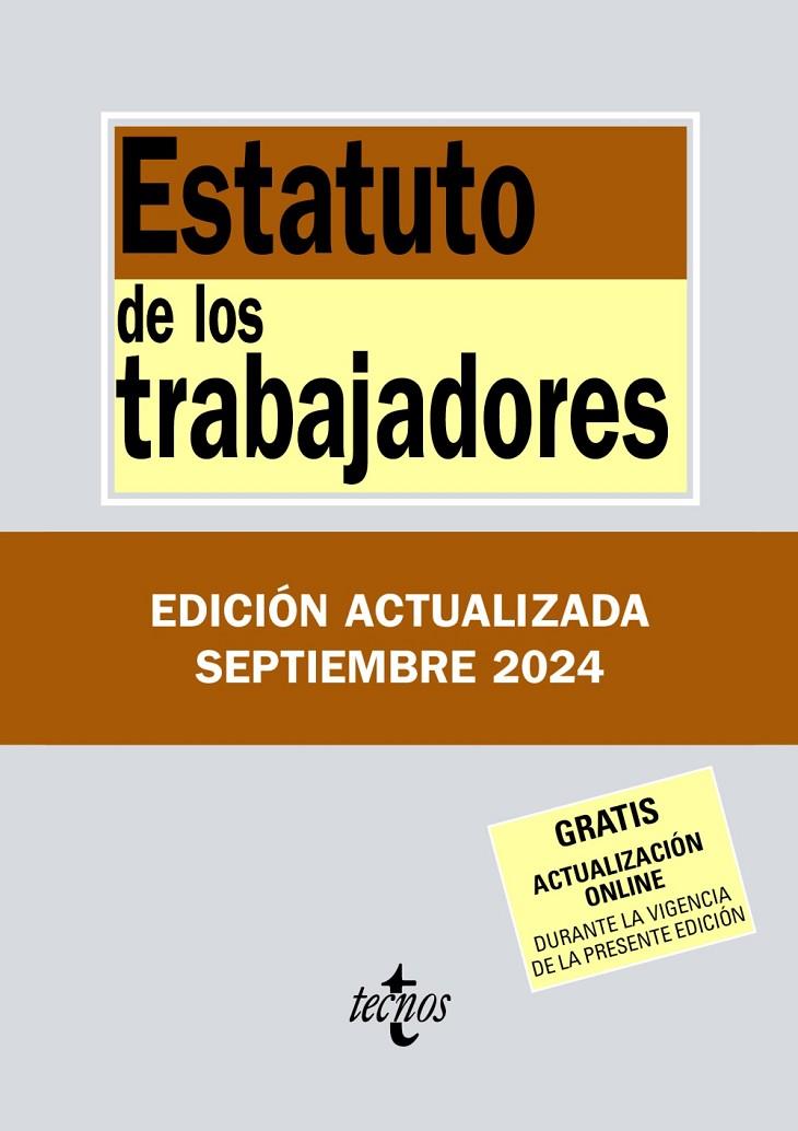 ESTATUTO DE LOS TRABAJADORES | 9788430990924 | EDITORIAL TECNOS | Llibreria Ombra | Llibreria online de Rubí, Barcelona | Comprar llibres en català i castellà online