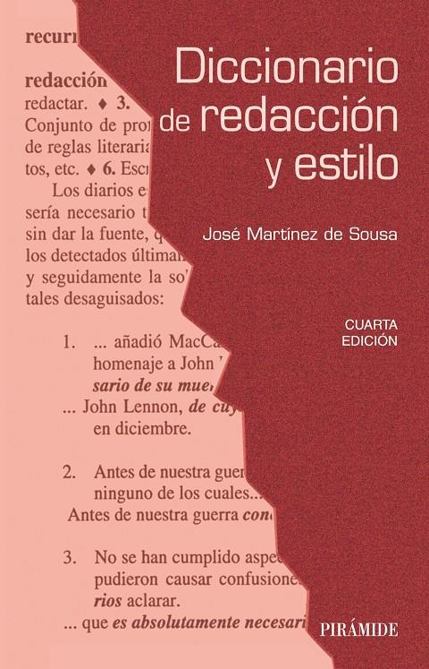 DICCIONARIO DE REDACCIÓN Y ESTILO | 9788436833027 | MARTÍNEZ DE SOUSA, JOSÉ | Llibreria Ombra | Llibreria online de Rubí, Barcelona | Comprar llibres en català i castellà online