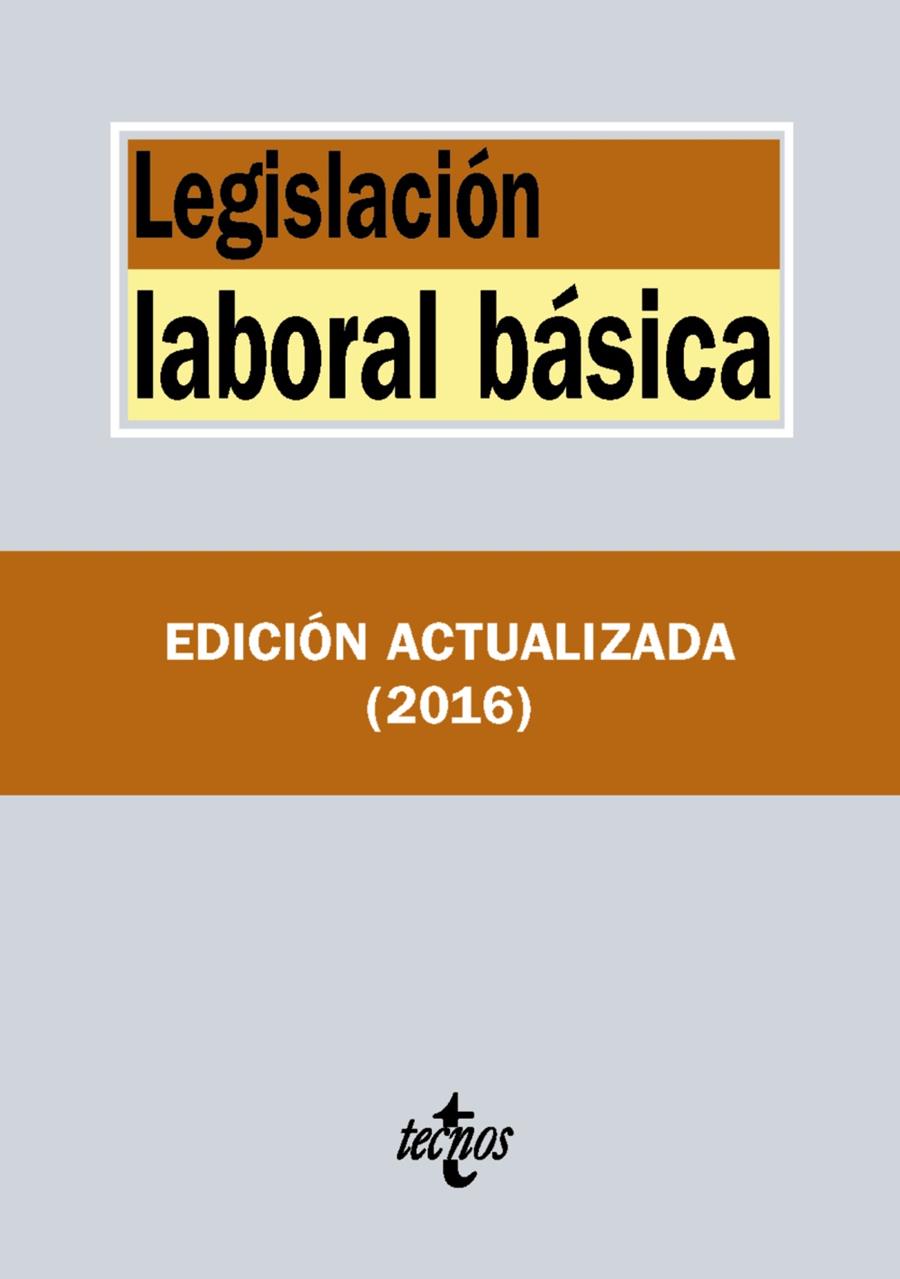 LEGISLACIÓN LABORAL BÁSICA | 9788430968626 | EDITORIAL TECNOS | Llibreria Ombra | Llibreria online de Rubí, Barcelona | Comprar llibres en català i castellà online