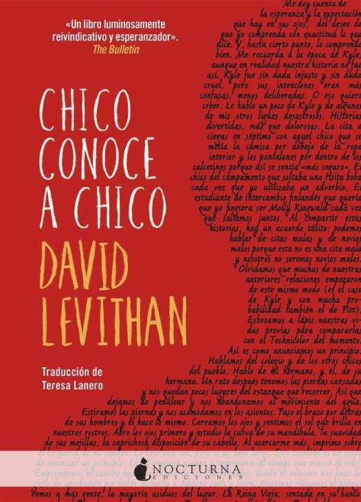 CHICO CONOCE A CHICO | 9788416858354 | LEVITHAN, DAVID | Llibreria Ombra | Llibreria online de Rubí, Barcelona | Comprar llibres en català i castellà online