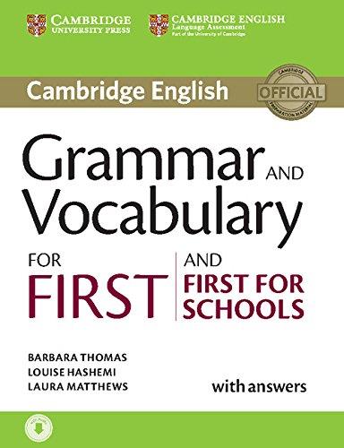 GRAMMAR AND VOCABULARY FOR FIRST AND FIRST FOR SCHOOLS BOOK WITH ANSWERS AND AUD | 9781107481060 | THOMAS,BARBARA / HASHEMI,LOUISE / MATTHEWS,LAURA | Llibreria Ombra | Llibreria online de Rubí, Barcelona | Comprar llibres en català i castellà online