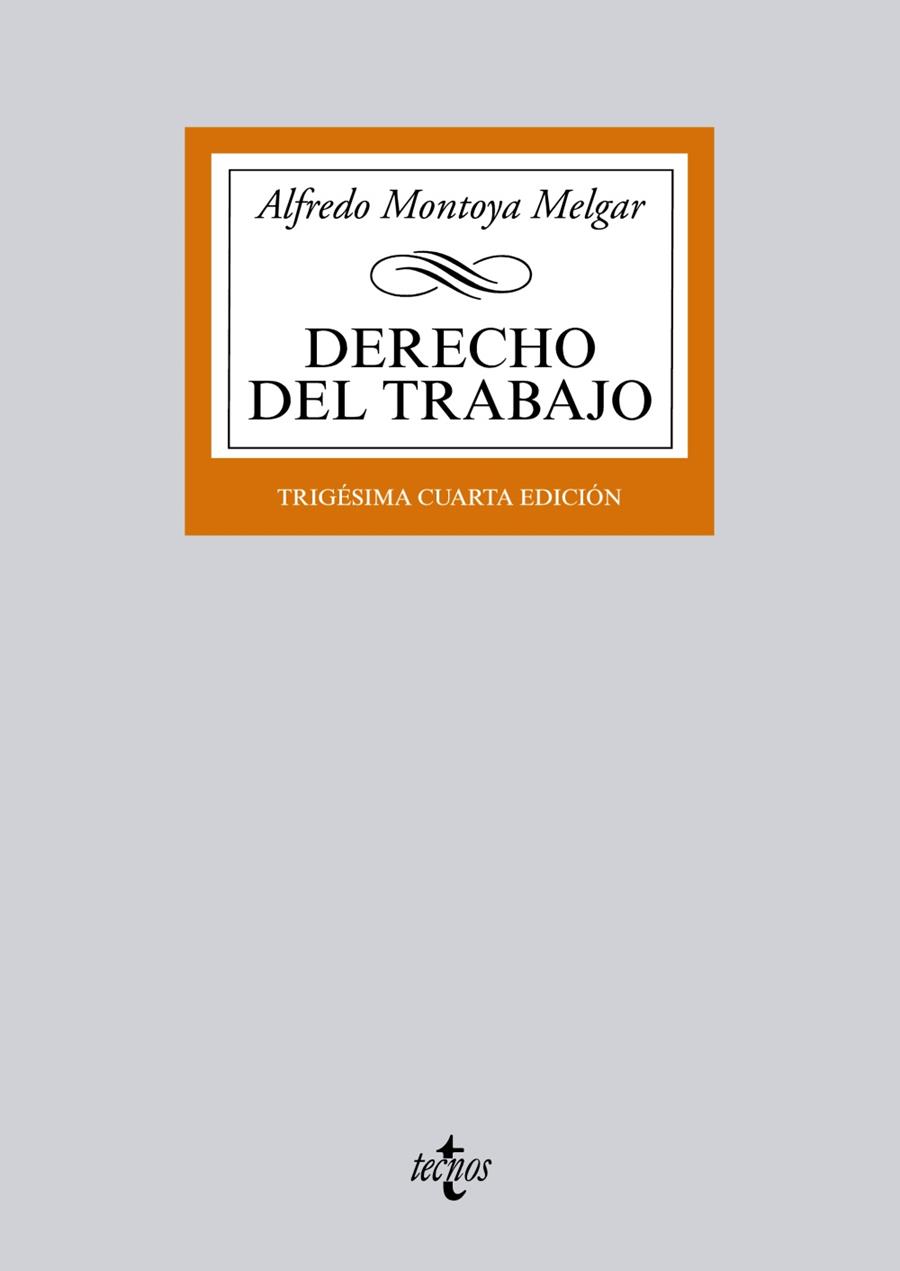 DERECHO DEL TRABAJO | 9788430958917 | ALFREDO MONTOYA MELGAR | Llibreria Ombra | Llibreria online de Rubí, Barcelona | Comprar llibres en català i castellà online