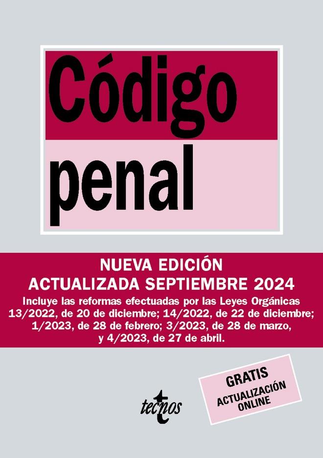 CÓDIGO PENAL | 9788430990962 | EDITORIAL TECNOS | Llibreria Ombra | Llibreria online de Rubí, Barcelona | Comprar llibres en català i castellà online