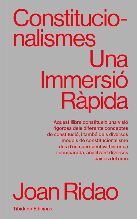 CONSTITUCIONALISMES | 9788410013124 | RIDAO, JOAN | Llibreria Ombra | Llibreria online de Rubí, Barcelona | Comprar llibres en català i castellà online