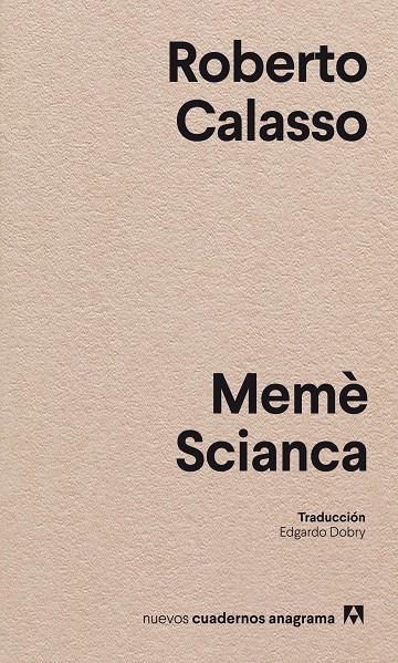 MEMÈ SCIANCA | 9788433918222 | CALASSO, ROBERTO | Llibreria Ombra | Llibreria online de Rubí, Barcelona | Comprar llibres en català i castellà online