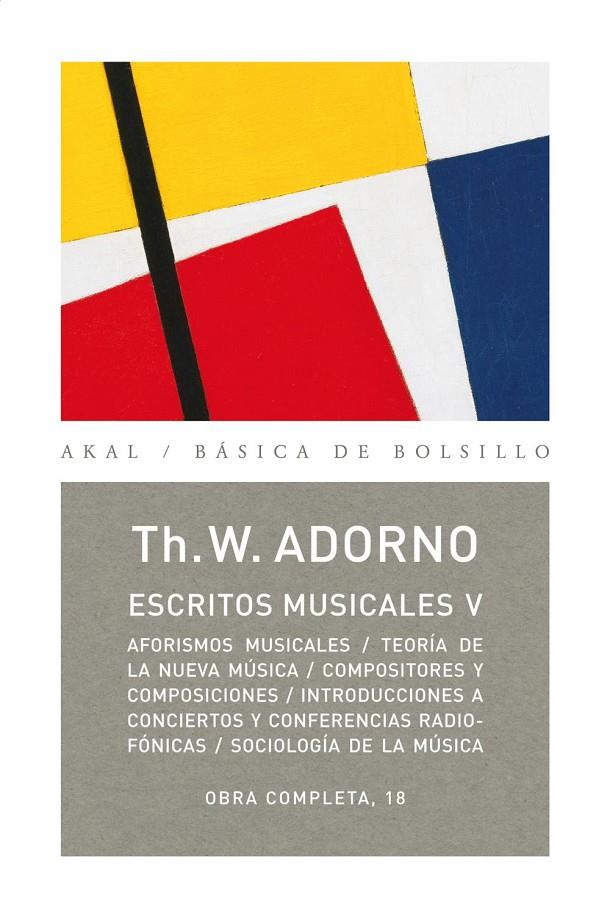 ESCRITOS MUSICALES V | 9788446016885 | ADORNO, THEODOR W. | Llibreria Ombra | Llibreria online de Rubí, Barcelona | Comprar llibres en català i castellà online