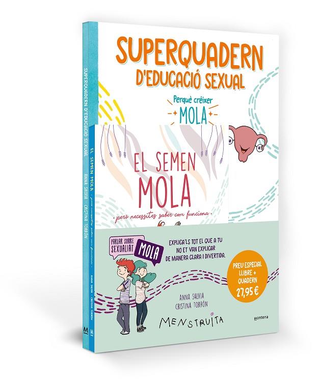 PACK APRÈN AMB MENSTRUITA (EL SEMEN MOLA + SUPERQUADERN D'EDUCACIÓ SEXUAL) | 9788419975072 | SALVIA, ANNA | Llibreria Ombra | Llibreria online de Rubí, Barcelona | Comprar llibres en català i castellà online