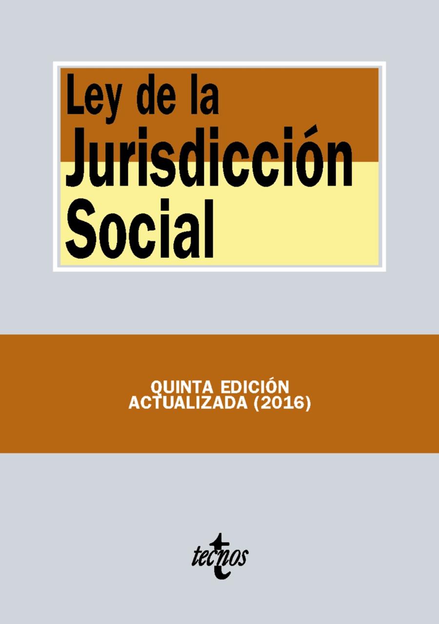 LEY DE LA JURISDICCIÓN SOCIAL | 9788430969609 | EDITORIAL TECNOS | Llibreria Ombra | Llibreria online de Rubí, Barcelona | Comprar llibres en català i castellà online